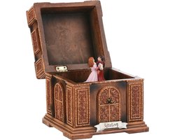 Efteling Miniaturen Luville Kerstdorp - Muziekdoos Assepoester - l11,5xb11,5xh12cm