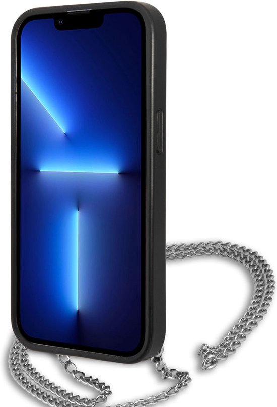 Coque arrière pour iPhone 13 Pro Max - Karl Lagerfeld - Zwart uni - Similicuir