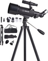 Bol.com Bolke® - Deluxe Carbon Telescoop - Sterrenkijker voor Kinderen - 70 mm Driafragma en 400 mm AZ-montage - Astronomie voor... aanbieding