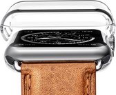 By Qubix Hard Case 40mm (volledig beschermd) - Transparant - Geschikt voor Apple Watch 40mm hoesje - screenprotector - Bescherming iWatch - Bescherm