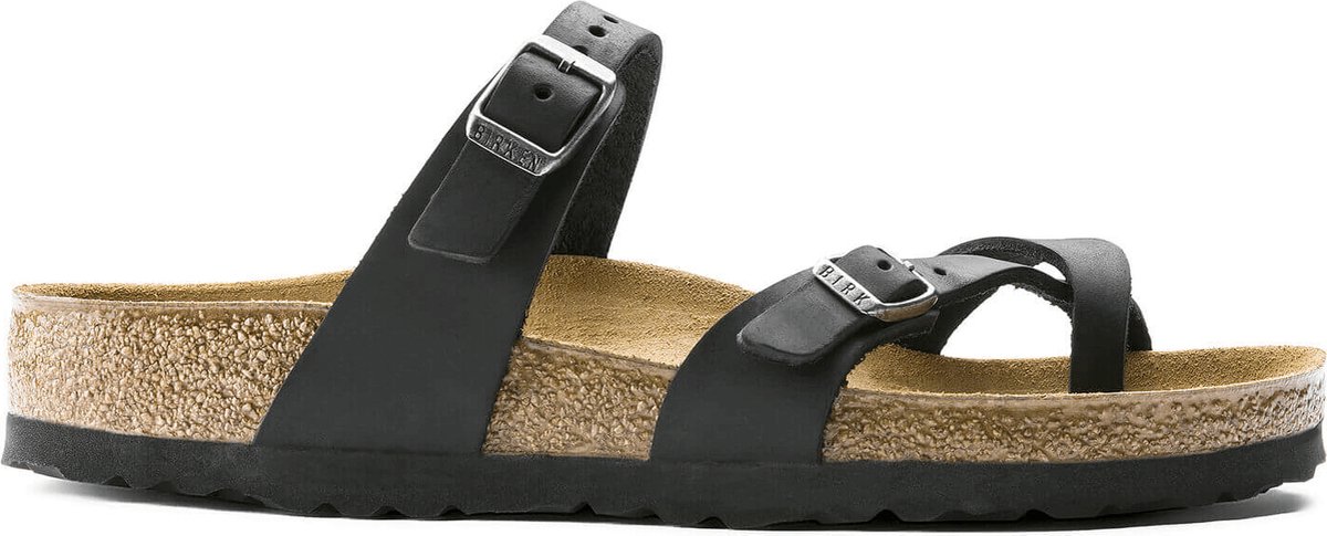 Birkenstock Mayari FL Regular Dames Slippers Zwart
