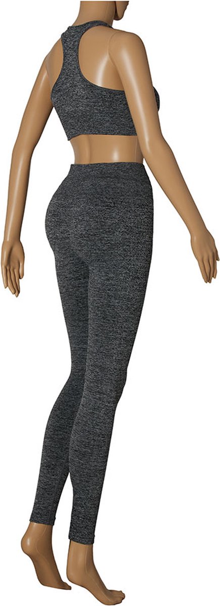 Sportlegging Dames High Waist - Antraciet - Maat S - Legging Dames - Sportkleding Dames Legging — afbeelding 3