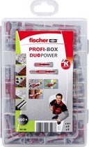 fischer Profi-Box pluggenset - DuoPower pluggen 6 en 8 mm kort en lang - voor alle bouwmaterialen, zelfs gipsplaat - 150 stuks