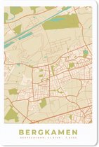 Muismat - Mousepad - Bergkamen - Kaart - Stadskaart - Vintage - Plattegrond - 18x27 cm - Muismatten