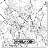 Muismat 30x30 cm - Mousepad Dinslaken - Plattegrond - Kaart - Stadskaart - Muismatten - Stadskaart
