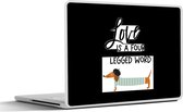 Laptop sticker - 14 inch - Quotes - Spreuken - Honden - Love is a four legged word - 32x5x23x5cm - Laptopstickers - Laptop skin - Cover