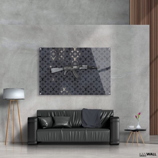 Luxe Plexiglas Schilderij AK47xLouis | 75x100 | Woonkamer | Slaapkamer | Kantoor | Muziek | Design | Art | Modern | ** 5MM DIK**