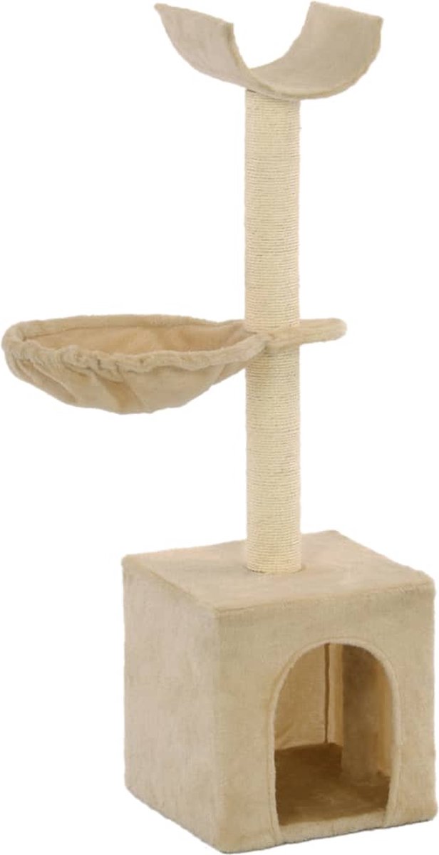 VidaLife Kattenkrabpaal met sisal krabpalen 105 cm beige
