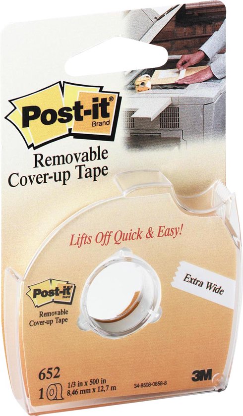 Post-it® Label- & Correctietape, Dispenser, 8,42 mm x 17,7 m - Post-it