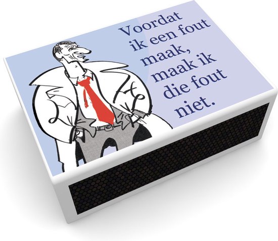 Johan Cruijff - Voordat ik een fout maak, maak ik die fout niet - Unieke handgemaakte uitgave met de beste uitspraken van Johan Cruijff in een luxe geschenkdoos.