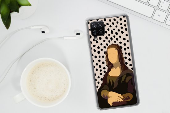 Coque Samsung Galaxy A12 - Pastel - Mona Lisa - Pois - Maîtres anciens - Coque de téléphone en Siliconen