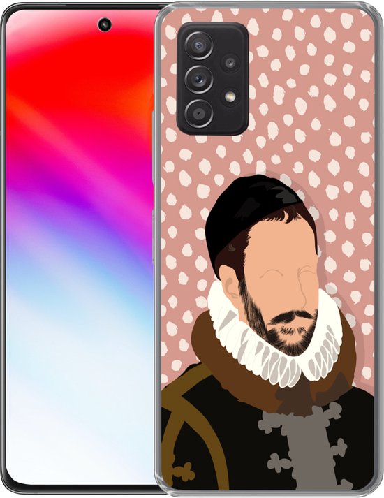 Coque Samsung Galaxy A53 5G - Pastel - Willem van Oranje - Pois - Maîtres anciens - Coque de téléphone en Siliconen