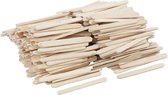 400x naturel hobby knutsel houtjes/ijslollie stokjes 55 x 6 mm - Knutselstokjes/sticks