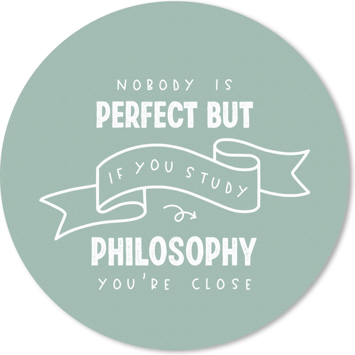 Muismat rond 40x40 cm - Mousepad Studenten - School - Filosofie - Universiteit - Ronde muismatten