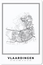 Muismat - Mousepad - Nederland – Vlaardingen – Stadskaart – Kaart – Zwart Wit – Plattegrond - 40x60 cm - Muismatten