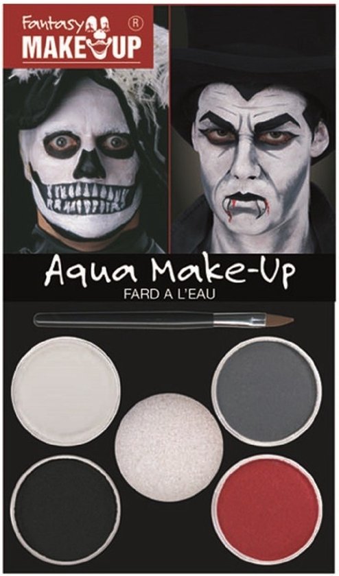 Faram Party Horror zombie/ vampier/ day of the dead schmink - rood zwart grijs wit - Halloween schmink