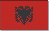 Vlag Albanie 90 x 150 cm feestartikelen - Albanie landen thema supporter/fan decoratie artikelen