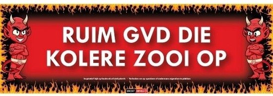 10x Sticky Devil Ruim gvd die kolere zooi op grappige teksen stickers