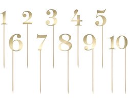 Gouden taart cijfers - Leeftijd versiering voor verjaardag of jubileum