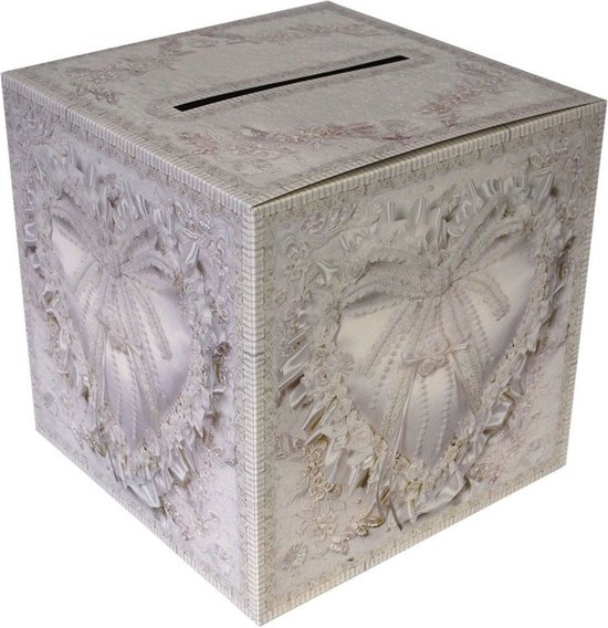 Boîte enveloppe de mariage avec coeur