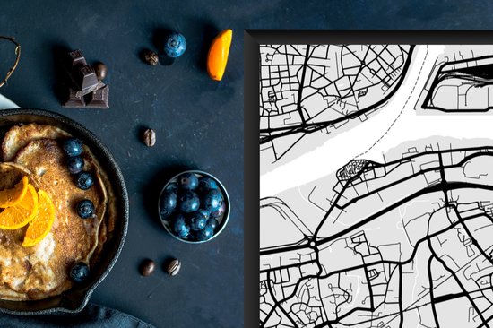 KitchenYeah® Inductie beschermer 78x78 cm - Frankrijk - Rezé - Stadskaart - Plattegrond - Kaart - Kookplaataccessoires - Afdekplaat voor kookplaat - Inductiebeschermer - Inductiemat - Inductieplaat mat