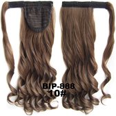 Wrap Around paardenstaart, ponytail hairextensions wavy bruin - 10#