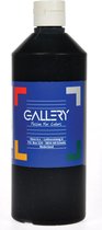 Gallery plakkaatverf, flacon van 500 ml, zwart 6 stuks
