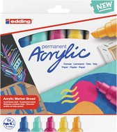 Acrylmarker edding e-5000 breed set van 5 kleuren abstract - 20 stuks