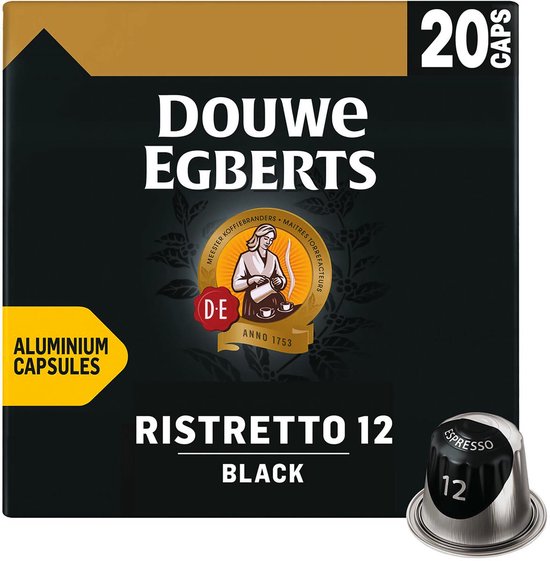 Capsules de café Douwe Egberts Espresso Black, paquet de 20 pièces