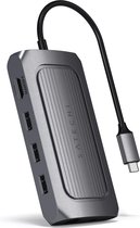 Satechi ST-U4MA3M, USB Type-C, 100 W, 1000 Mbit/s, Gris, MicroSD (TransFlash), SD, 60 Hz