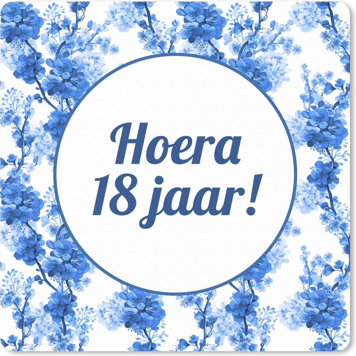 Muismat XXL 80x80 cm - Bureau onderlegger - Bureau mat Feest - 18 Jaar - Quote - Bureaumat - Gaming mousepad xl - Bureaulegger groot - Computer deskmat