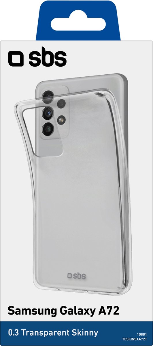 Samsung Galaxy A72 Hoesje - SBS - Skinny Serie - TPU Backcover - Transparant - Hoesje Geschikt Voor Samsung Galaxy A72