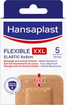 Hansaplast Wond Pleister XL+ - Flexible XXL - 5 stuks - Extra flexibele bescherming voor grotere wonden - Beweegt mee met je lichaam - Waterafstotend - Sterke kleefkracht - Schokdempend