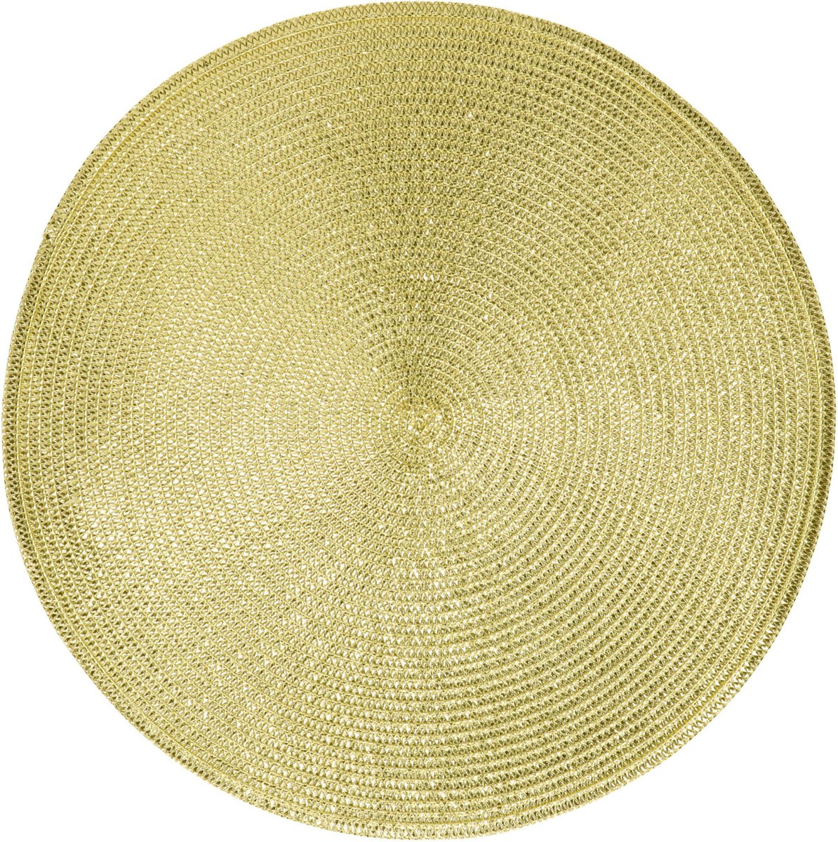 10x Luxe ronde placemats goud 38 cm geweven/gevlochten Gouden ronde...