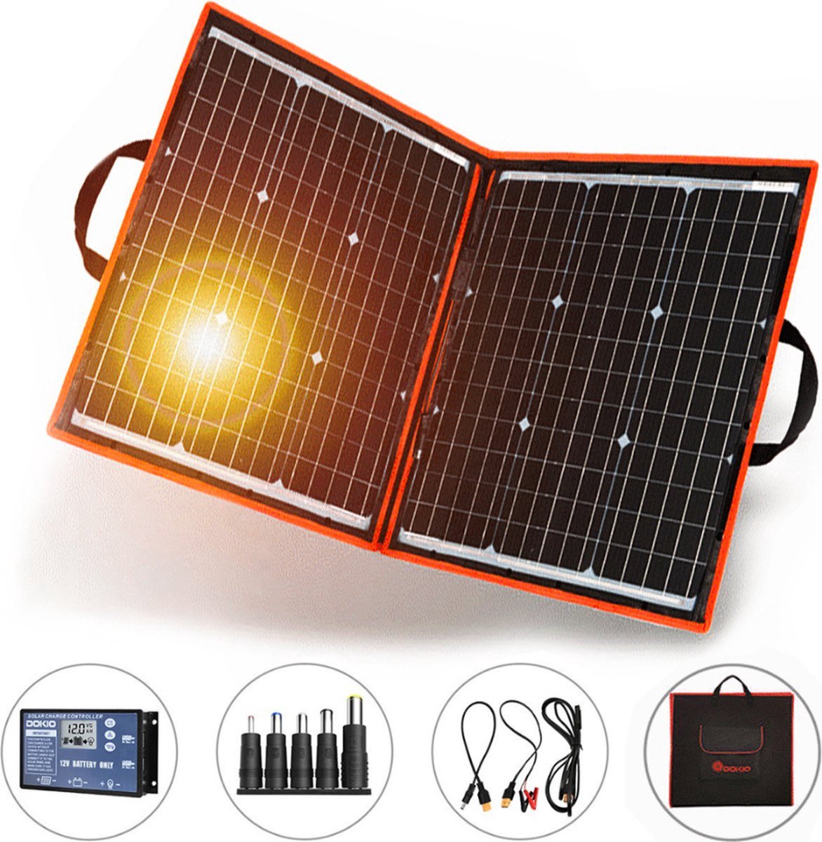 Zonnepaneel - Draagbaar Zonnepaneel - Solar Powerbank - Solar Charger – 100W – Zonnepaneel Camper