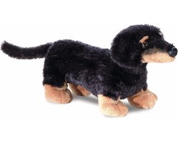Aurora Teckel hondje - pluche knuffel - 20 cm - Honden - knuffeldieren
