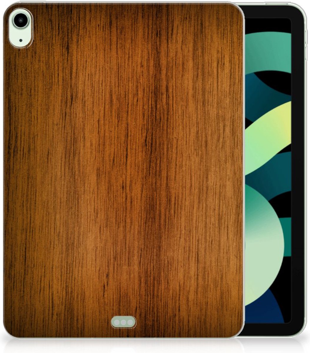 iPad Air (2020/2022) 10.9 inch Silicone Tablet Hoes Donker Hout