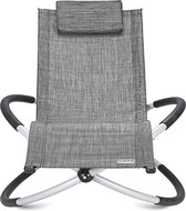 Chaise longue à bascule acier laqué fauteuil chaise de jardin forme ergonomique