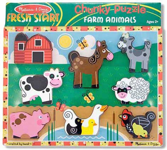 Melissa \u0026 Doug - Farm Chunky Puzzel 