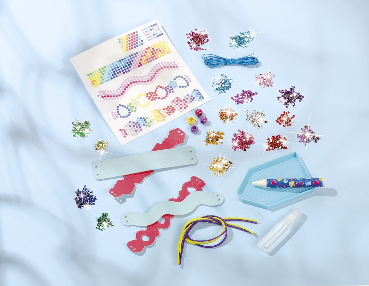Totum Knutselset Diamond paint sieraden maken - Diamond Factory 8-delig in luxe  bewaarkoffer - cadeau tip — afbeelding 13