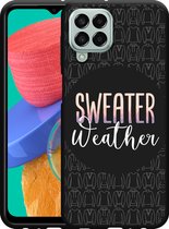 Hoesje Zwart Geschikt voor Samsung Galaxy M33 Sweater Weather