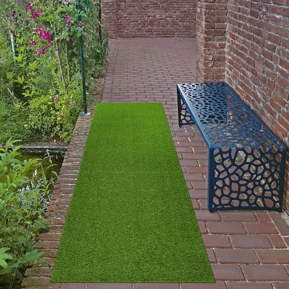 eGrass Natuur Collectie DOMINICA goede kwaliteit Kunstgras Tapijt - 100cm x 200cm - 35mm | artificial grass | gazon artificiel | tuin | balkon | terras | grastapijt | gras natural