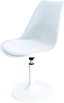 Essence Fuerta draaibare stoel - Witte zitting - Wit onderstel