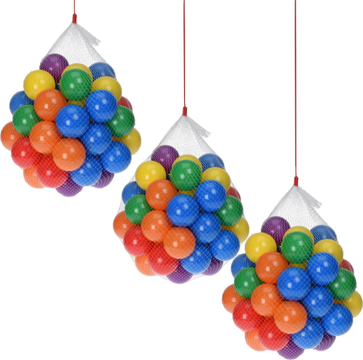 Kunststof ballenbak ballen 250x stuks 6 cm vrolijke kleurenmix - Speelgoed ballenbakballen gekleurd