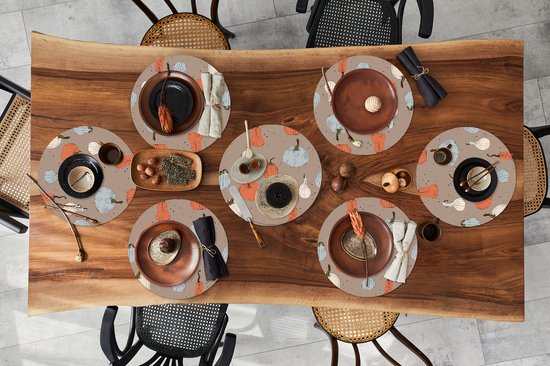Foto: Faux leather placemats 4 piece table mats double sided placemats for office brown dining room home decoration