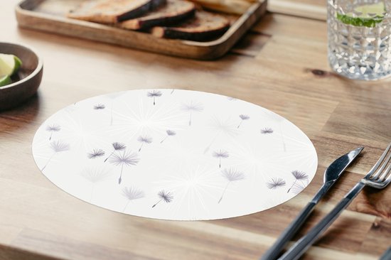 Napperons ovales - Sets de table - Sets de table ovales - Design - Pissenlit - Fleurs - 8 pièces