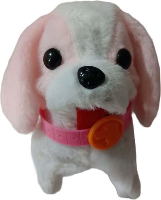 Puppy met geluid- schattig speelgoed hondje blaft en loopt Licht Rose oren  | bol.com