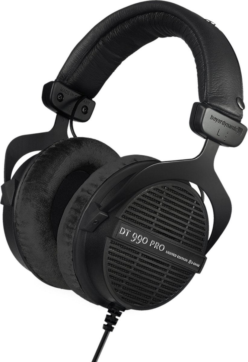 Beyer Dynamic DT 990 Pro, Black, 80 Ohm - Studio hoofdtelefoon - zwart