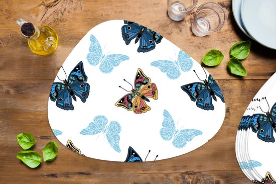 Set de table bio - Napperons de table bio - Sets de table - Papillon - Insectes - Motifs - Été - 8 pièces