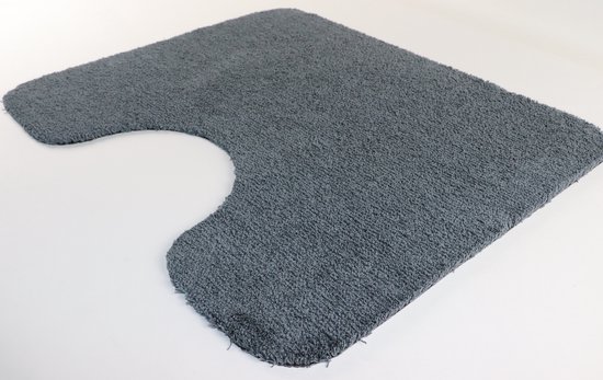 WC mat Soft donker grijs 50x60 met uitsparing 21cm - Prima vloerkleden